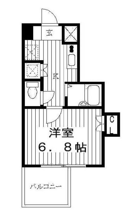 VIDA033(1K/4階)の間取り写真