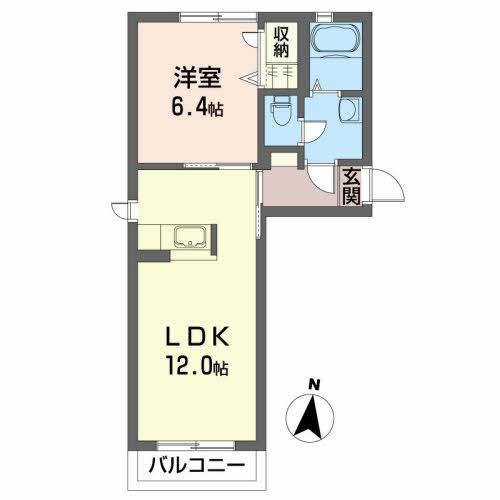 サンクチュアリK I(1LDK/1階)の間取り写真