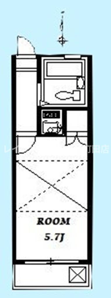 クロノス南橋本(1K/1階)の間取り写真