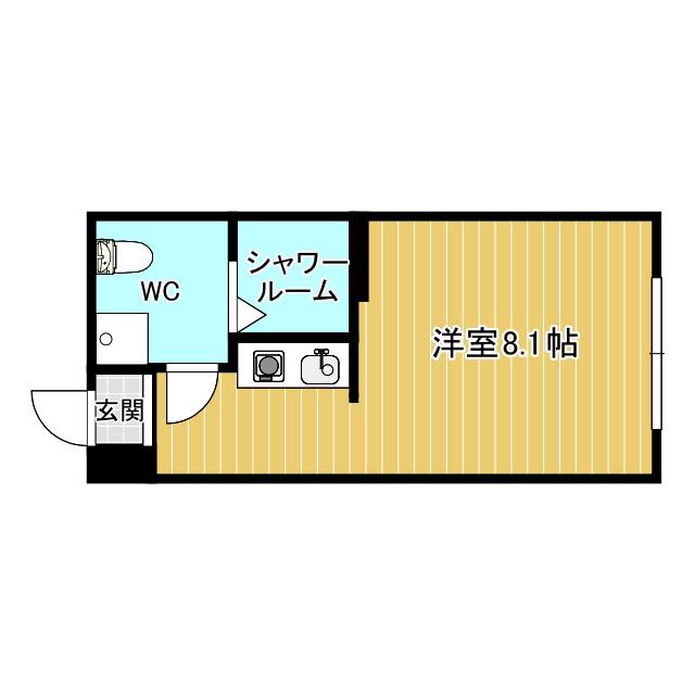 SPACE DOU(ワンルーム/3階)の間取り写真