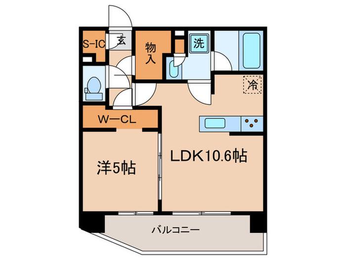 シーズンフラッツ蒲田(1LDK/15階)の間取り写真