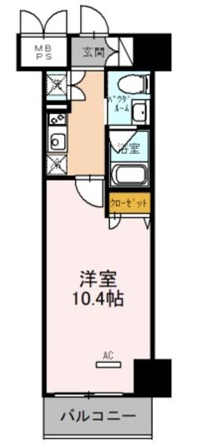 フェニックスレジデンス堺東(1K/6階)の間取り写真