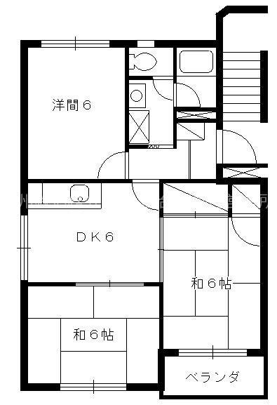 キャンパスみずほI(3DK/2階)の間取り写真