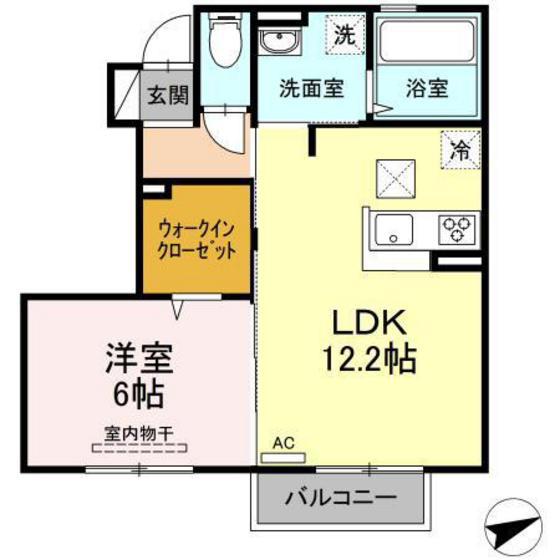 グランド・ジパング(1LDK/1階)の間取り写真
