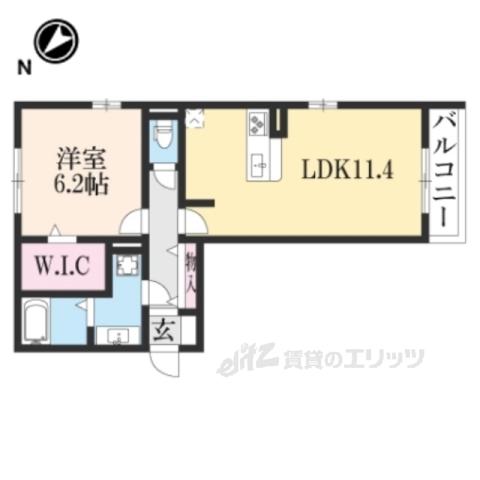 コモレビガーデン(1LDK/2階)の間取り写真
