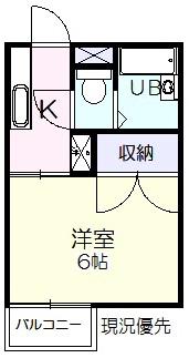 コーポO(1K/2階)の間取り写真