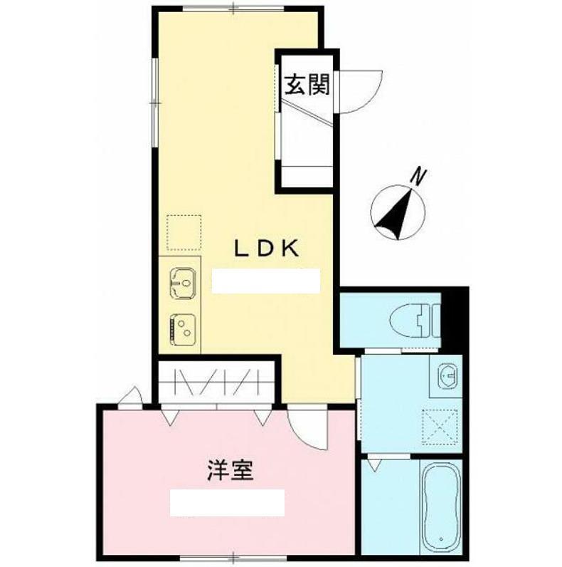 ルガロ西麻布(1LDK/1階)の間取り写真