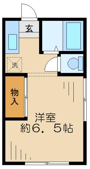 グレージュ成城(1K/1階)の間取り写真