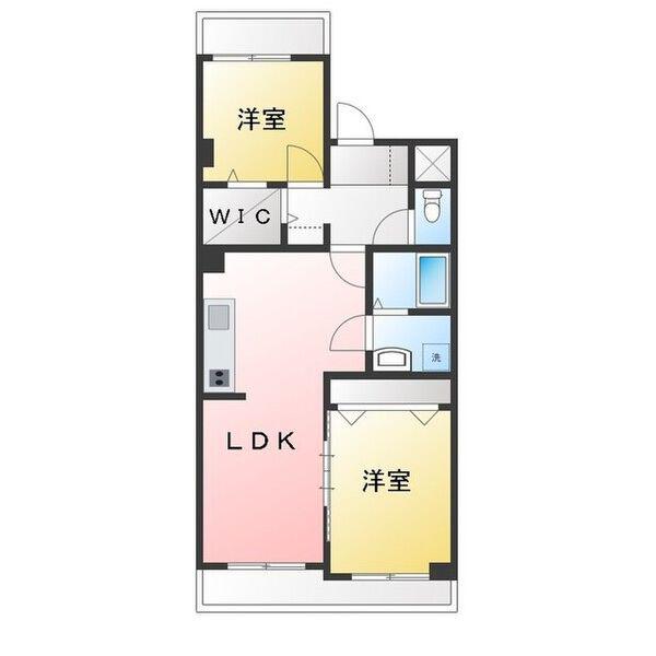 KAKUOZAN 358(2LDK/3階)の間取り写真