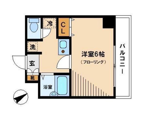 プレール上池袋(1K/4階)の間取り写真