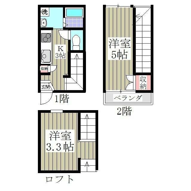 クノッソス末広(1SK/1階)の間取り写真