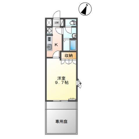 スマイルヒルズ(1K/1階)の間取り写真