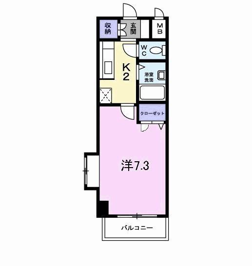 シャンテ吉塚(1K/4階)の間取り写真