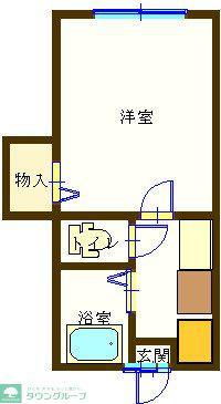 SKT生田(1K/1階)の間取り写真