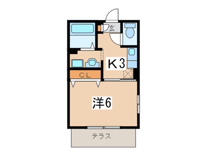 コーポ昴(1K/1階)の間取り写真