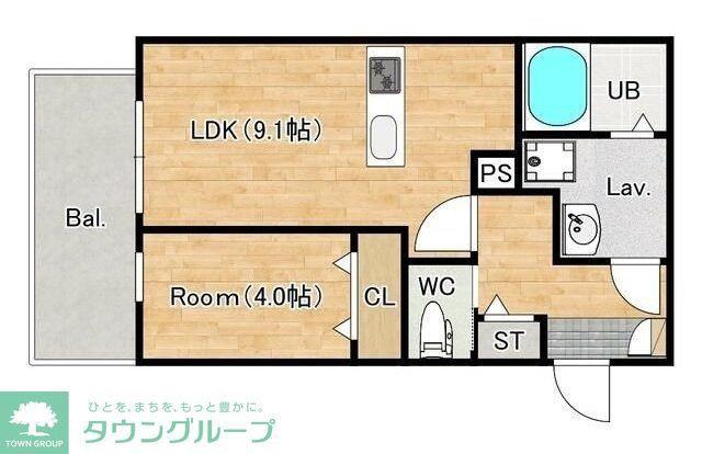 ジーメゾン千葉浜野アスア(1LDK/1階)の間取り写真