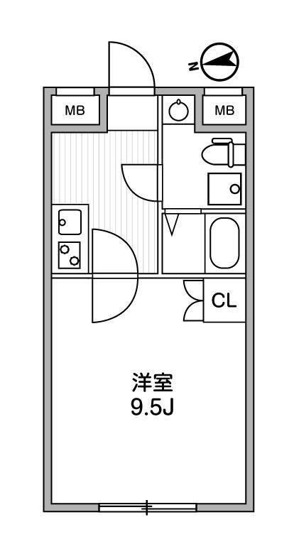 アルティザ新宿落合ソノリテ(1K/3階)の間取り写真