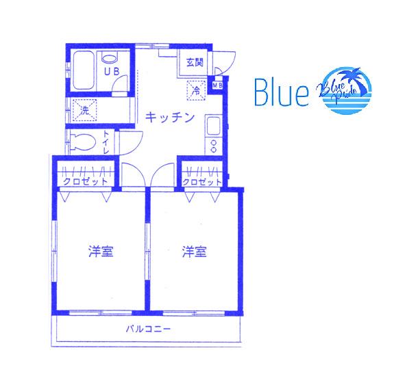 サントップ(2DK/2階)の間取り写真