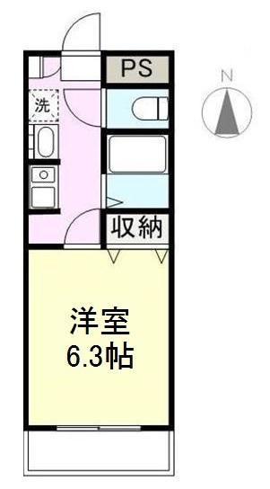 RITZ(1K/4階)の間取り写真