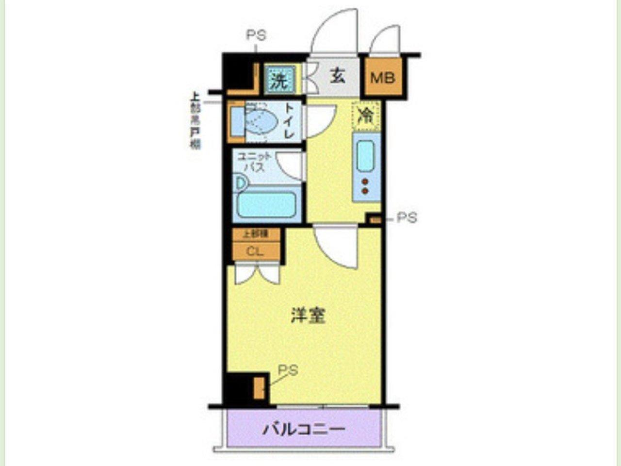 ルーブル多摩川七番館(1K/3階)の間取り写真