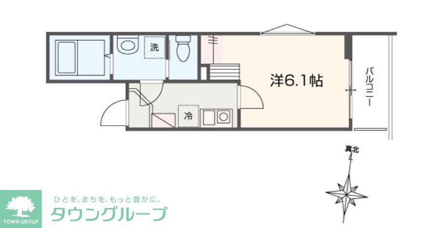MELLAS淵野辺VI(1K/2階)の間取り写真