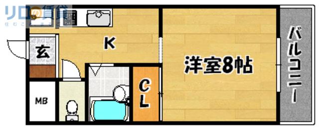 エネジオ21(1K/3階)の間取り写真