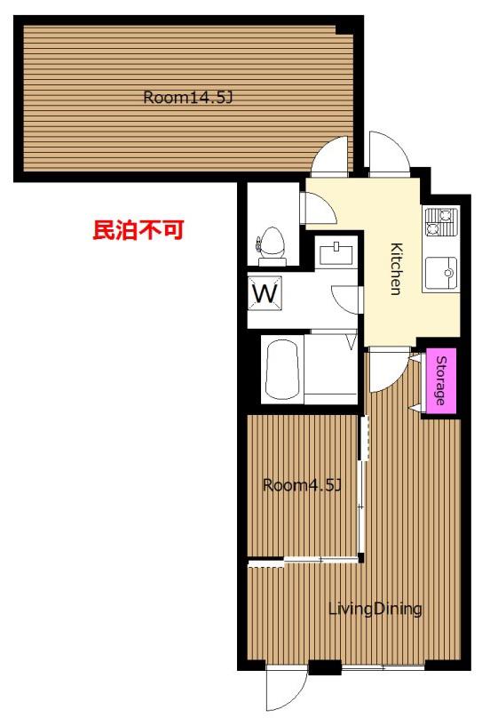 AZ代々木上原 W(2LDK/1階)の間取り写真