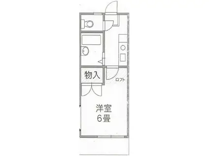 ネオタウンA(1K/1階)の間取り写真