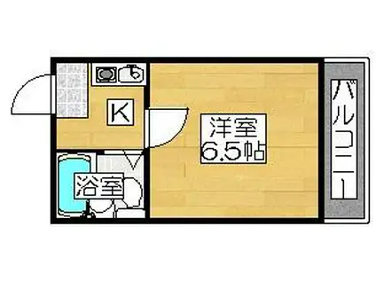 リベラル堺(1K/4階)の間取り写真