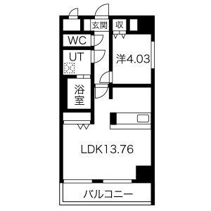 あさひグランレジデンシア高崎 II(1LDK/3階)の間取り写真