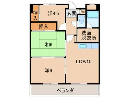 K.S.Tビル(3LDK/4階)の間取り写真