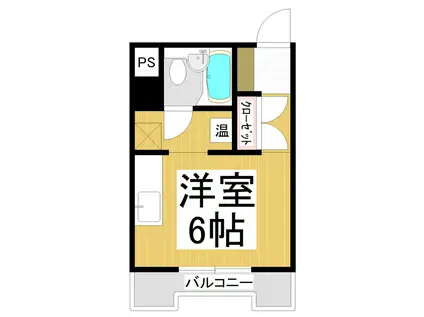 コーポ懐石舎(ワンルーム/3階)の間取り写真