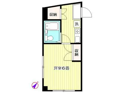 パークアゼリア朝霞(1K/2階)の間取り写真