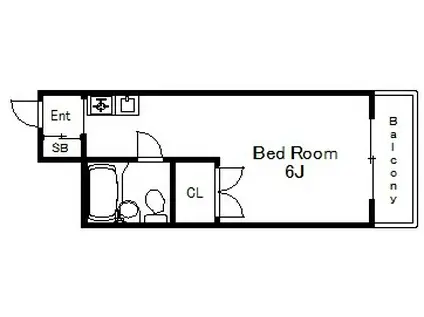 パラディッソコート(ワンルーム/5階)の間取り写真