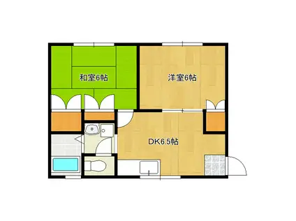 プルメリアビレッジ(2DK/1階)の間取り写真