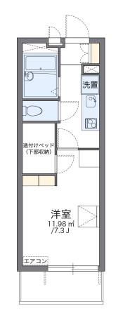 レオパレスグリーンアンバー(1K/3階)の間取り写真