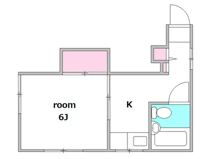 サンハウス(1K/2階)の間取り写真