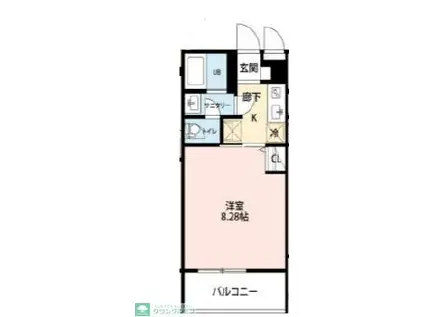 福生セイワレジデンス(1K/2階)の間取り写真