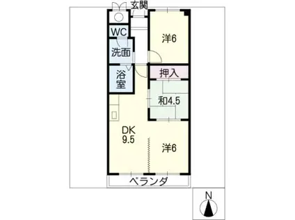 プライムハウス(3DK/3階)の間取り写真