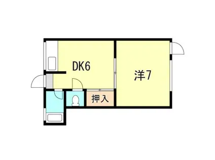 GRANPIA COURT塩屋(1DK/1階)の間取り写真