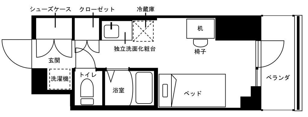MIRAIフォレスタ仙台青葉通(ワンルーム/10階)の間取り写真