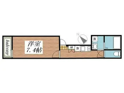 DOMILE(1K/3階)の間取り写真