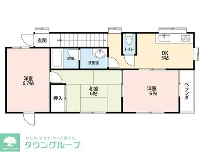 メゾンさくら(3DK/2階)の間取り写真