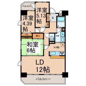ロジェ千種(3LDK/13階)の間取り写真
