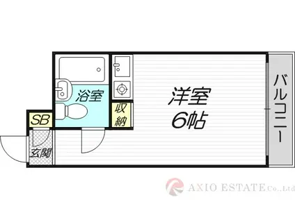 ファースト東中島(1K/4階)の間取り写真