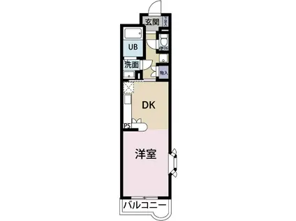 K-II(1DK/1階)の間取り写真