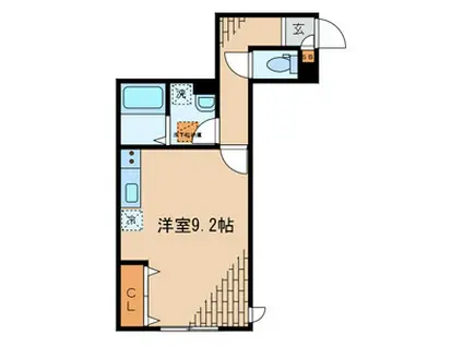 ル・レーブ(ワンルーム/1階)の間取り写真