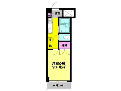 PROCECAN(1K/2階)の間取り写真