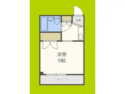 サンロワール北村(1K/4階)の間取り写真