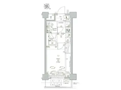 プレール・ドゥーク志村坂上II(1K/3階)の間取り写真